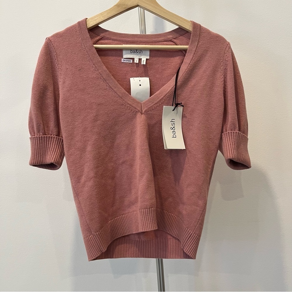 NWT ba&sh Mathis Jumper In Pink